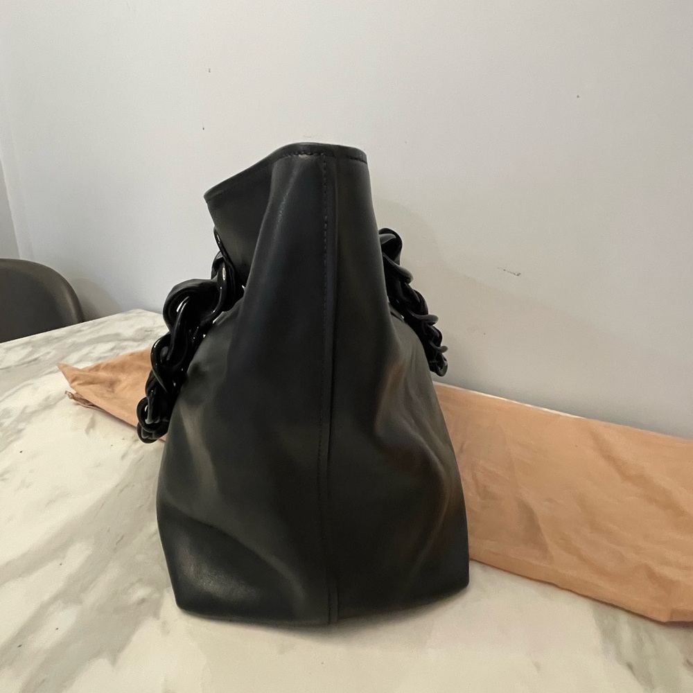 Miu Miu Black Braided Handle Tote - Picture 2 of 9